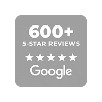600 plus 5 star google reviews